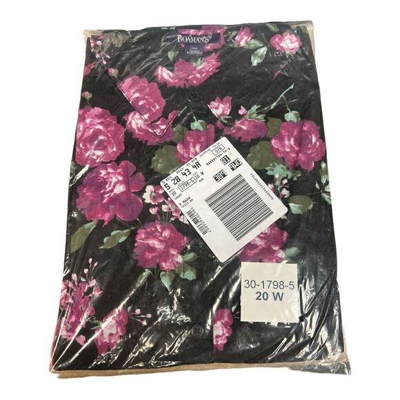 NWT Roaman’s Long Sleeve Kate Big Shirt Sz 20W - Picture 4 of 5